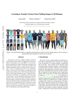 Learning to Transfer Texture from Clothing Images to 3D Humans