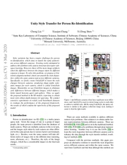 Unity Style Transfer for Person Re-Identification