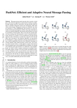 PushNet: Efficient and Adaptive Neural Message Passing
