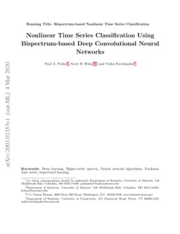 Nonlinear Time Series Classification Using Bispectrum-based Deep
  Convolutional Neural Networks