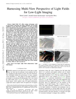 Harnessing Multi-View Perspective of Light Fields for Low-Light Imaging