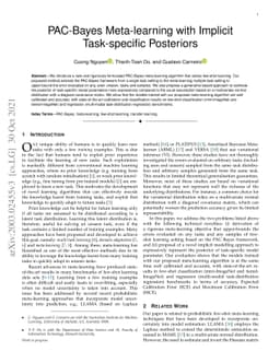 PAC-Bayes meta-learning with implicit task-specific posteriors