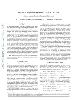 Overdetermined independent vector analysis