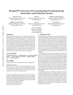 RecipeGPT: Generative Pre-training Based Cooking Recipe Generation and
  Evaluation System