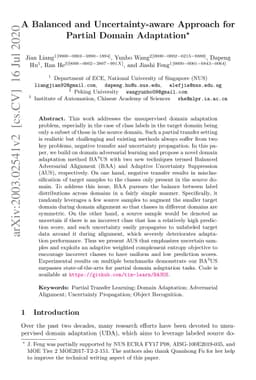 A Balanced and Uncertainty-aware Approach for Partial Domain Adaptation