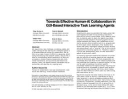 Towards Effective Human-AI Collaboration in GUI-Based Interactive Task
  Learning Agents