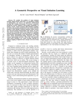 A Geometric Perspective on Visual Imitation Learning