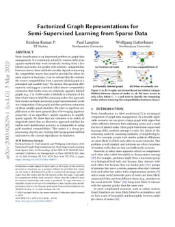 Factorized Graph Representations for Semi-Supervised Learning from
  Sparse Data