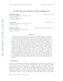 Flexible Bayesian Nonlinear Model Configuration