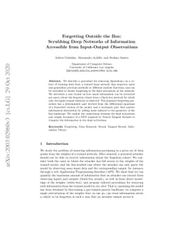 Forgetting Outside the Box: Scrubbing Deep Networks of Information
  Accessible from Input-Output Observations
