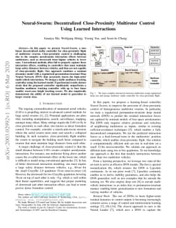 Neural-Swarm: Decentralized Close-Proximity Multirotor Control Using
  Learned Interactions