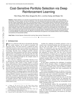 Cost-Sensitive Portfolio Selection via Deep Reinforcement Learning