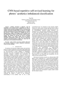 CNN-based Repetitive self-revised learning for photos' aesthetics
  imbalanced classification