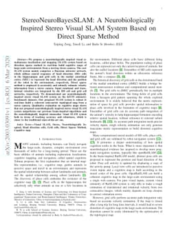 StereoNeuroBayesSLAM: A Neurobiologically Inspired Stereo Visual SLAM
  System Based on Direct Sparse Method