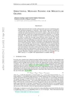 Directional Message Passing for Molecular Graphs