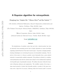 A Bayesian algorithm for retrosynthesis