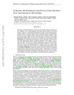 A Neuro-AI Interface for Evaluating Generative Adversarial Networks