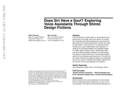 Does Siri Have a Soul? Exploring Voice Assistants Through Shinto Design
  Fictions