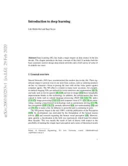 Introduction to deep learning