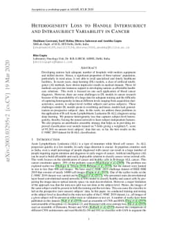 Heterogeneity Loss to Handle Intersubject and Intrasubject Variability
  in Cancer
