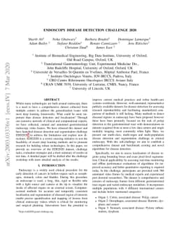 Endoscopy disease detection challenge 2020