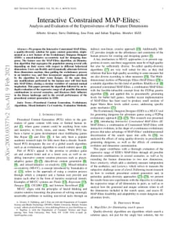 Interactive Constrained MAP-Elites: Analysis and Evaluation of the
  Expressiveness of the Feature Dimensions