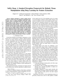 SuPer Deep: A Surgical Perception Framework for Robotic Tissue
  Manipulation using Deep Learning for Feature Extraction