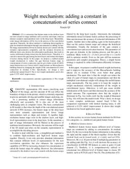 Weight mechanism: adding a constant in concatenation of series connect