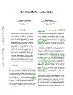 The Variational InfoMax Learning Objective