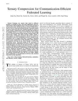 Ternary Compression for Communication-Efficient Federated Learning