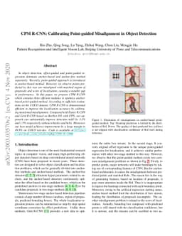 CPM R-CNN: Calibrating Point-guided Misalignment in Object Detection