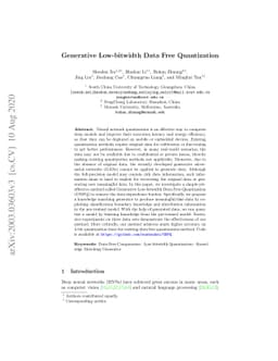 Generative Low-bitwidth Data Free Quantization