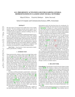 AL2: Progressive Activation Loss for Learning General Representations in
  Classification Neural Networks