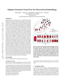 Adaptive Semantic-Visual Tree for Hierarchical Embeddings