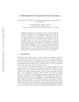 A Benchmark for Temporal Color Constancy