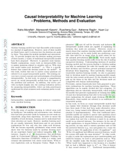 Causal Interpretability for Machine Learning -- Problems, Methods and
  Evaluation