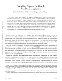 Sampling Signals on Graphs: From Theory to Applications