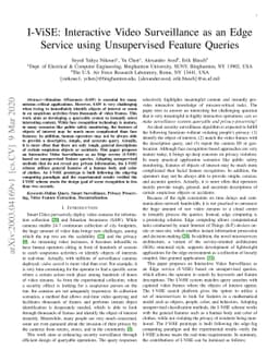 I-ViSE: Interactive Video Surveillance as an Edge Service using
  Unsupervised Feature Queries