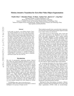 Motion-Attentive Transition for Zero-Shot Video Object Segmentation