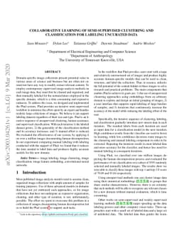 Collaborative Learning of Semi-Supervised Clustering and Classification
  for Labeling Uncurated Data