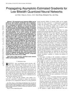 Propagating Asymptotic-Estimated Gradients for Low Bitwidth Quantized
  Neural Networks