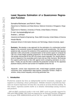 Least Squares Estimation of a Quasiconvex Regression Function