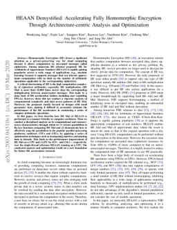 HEAAN Demystified: Accelerating Fully Homomorphic Encryption Through
  Architecture-centric Analysis and Optimization