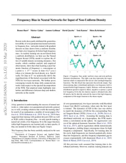 Frequency Bias in Neural Networks for Input of Non-Uniform Density