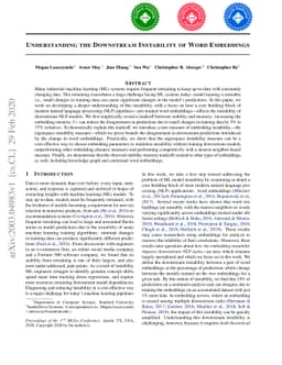 Understanding the Downstream Instability of Word Embeddings