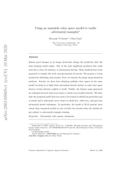 Using an ensemble color space model to tackle adversarial examples