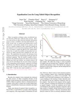 Equalization Loss for Long-Tailed Object Recognition