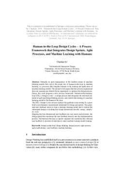 Human-in-the-Loop Design Cycles -- A Process Framework that Integrates
  Design Sprints, Agile Processes, and Machine Learning with Humans