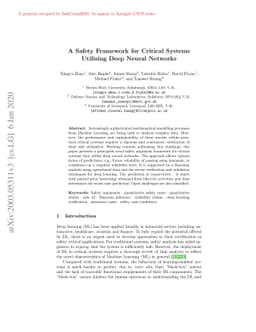 A Safety Framework for Critical Systems Utilising Deep Neural Networks