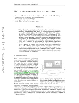 Meta-learning curiosity algorithms